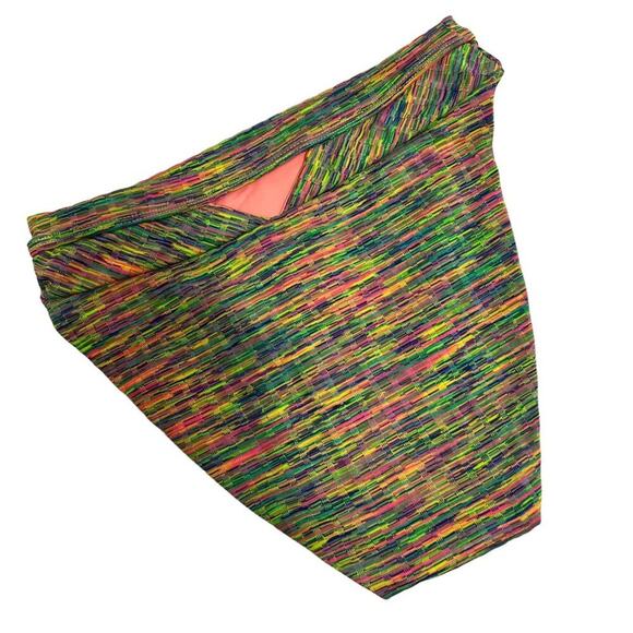 ISABELLA ROSE MAUI HIGH WAIST CUT OUT BACK BIKINI MULTICOLOR SWIM BOTTOM SMALL - Picture 3 of 9